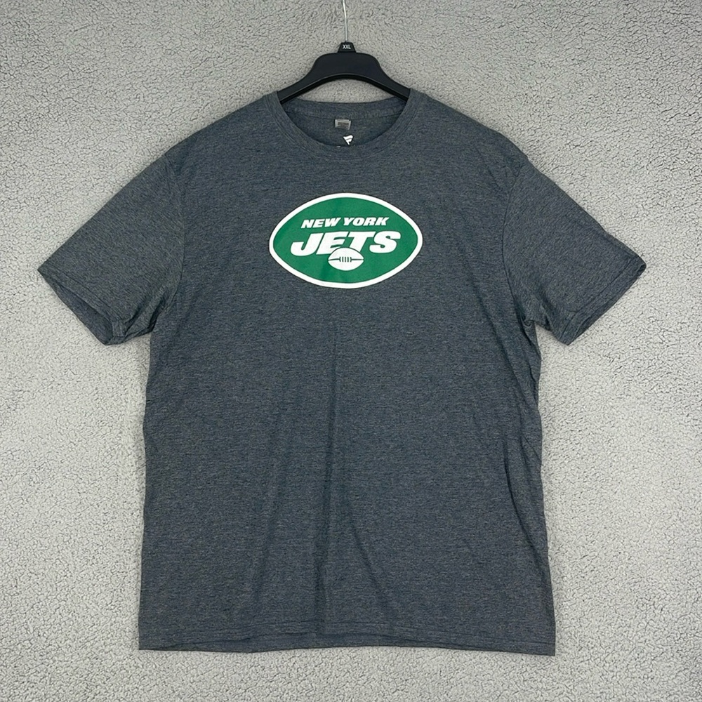 Fanatics New York Jets gray crew neck short sleeve T-shirt men’s XL pullover